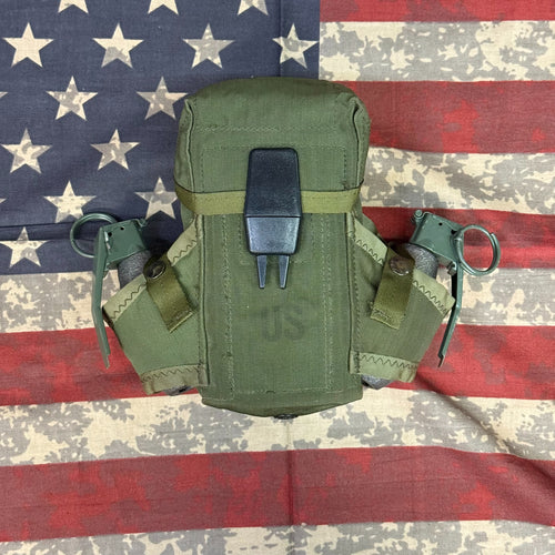 USGI Vietnam Era M16 Mag Pouch w/ Dual Grenade Pouches