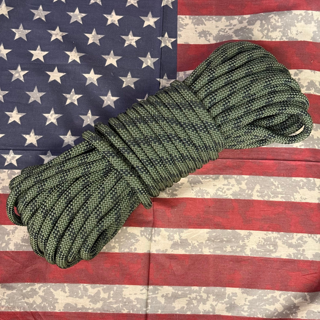 Atwood 1/2" x 100 ft Camo Utility Rope – Olive & Black, USA
