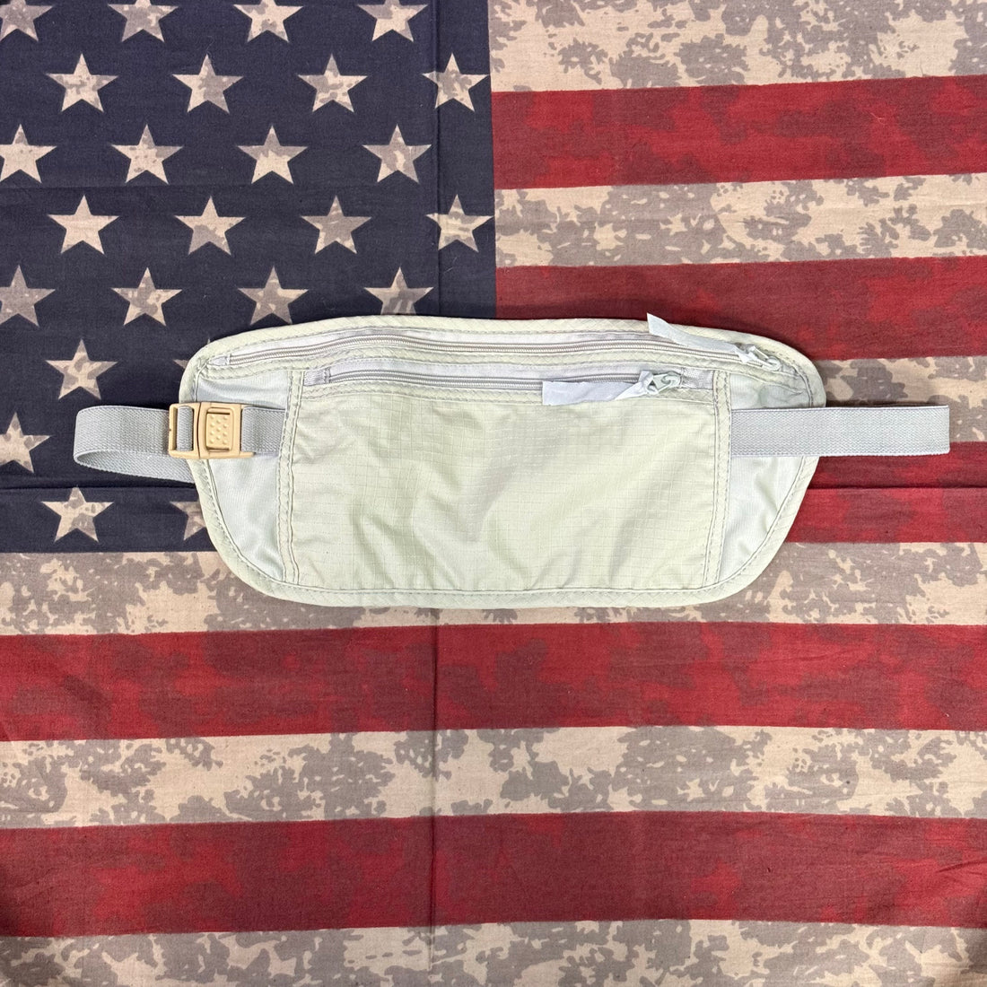 SE Travel Pouch (TP101) — Dual Zipper Pockets with Elastic Waist Strap