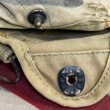 Original WWII USMC M1941 / P41 2nd Pattern Canteen Cover – Lift-the-Dot, Khaki Canvas, UNIS-Style Marked 412 — view 6