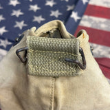 Original WWII USMC M1941 / P41 2nd Pattern Canteen Cover – Lift-the-Dot, Khaki Canvas, UNIS-Style Marked 412 — view 11