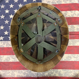 Named USGI M1 Helmet Liner – Fixed Suspension, Marked "J.T. Lincoski" with Service Number — view 2