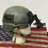 Used CGF TC-2000 MICH Combat Helmet – Size Medium, with Dated NVG Mount & Arm, Improved H-Nape Retention, Pads & Cat Eye Band (As-Is) — view 3
