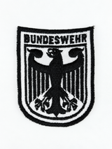 Genuine Cold War Era Bundeswehr Eagle Patch – German Military Embroidered Shield — view 1